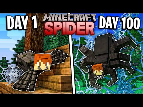 I Survived 100 Days as a SPIDER in Minecraft