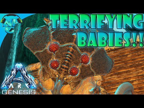 Bloodstalker Babies!! The Taming Breeding of the Blood Sucking Bog Spiders in ARK Genesis! E2