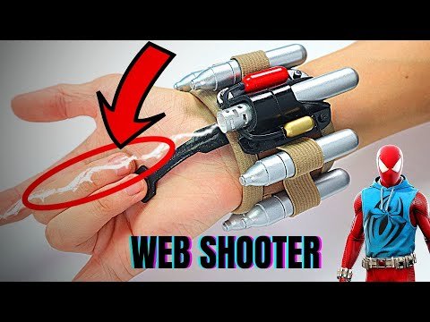 SCARLET SPIDER-MAN PS4 Web Shooter That Shoots! (How To Make)