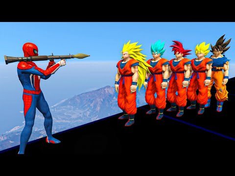 Spider-man aur Goku ki Funny Moments – Spiderman vs Goku GTA 5 Ragdoll