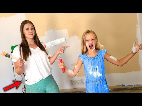 Painting Our Garage and Trinity! Spider Attacks Mom!!!
