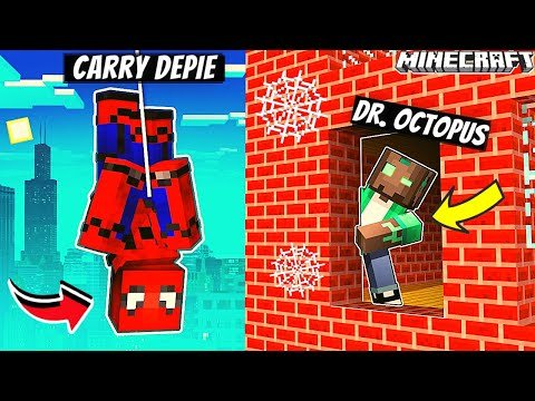 Stealing Epic SPIDER MAN Suit to Fight Dr. Octopus in Minecraft ..😱😱