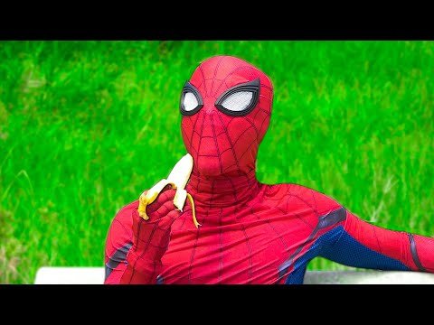 SPIDER-MAN Banana Morning Routines | He Sleep On field (No Way Home)