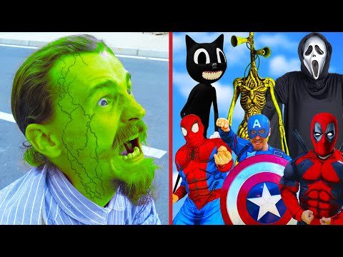 Cartoon Cat in Real Life | Hulk Transformation in Real Film Scenes | Spider-Man VS Siren Head, SCP