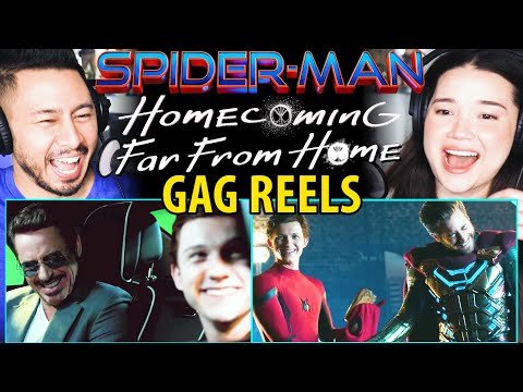 SPIDER-MAN Homecoming & Far From Home Gag Reels! | Reaction