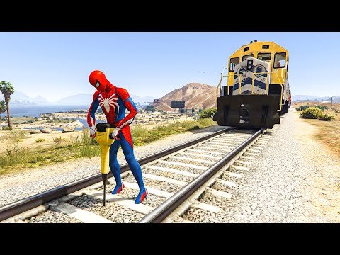 Spiderman Ka Train Ko Rooknay Ka Tarika – Spider-Man STOP THE TRAIN Experiments in GTA 5