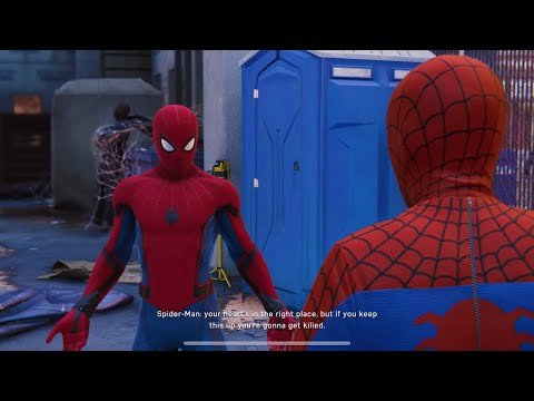 Spider Man Meets Fake Spider Man In Tom Holland Suit