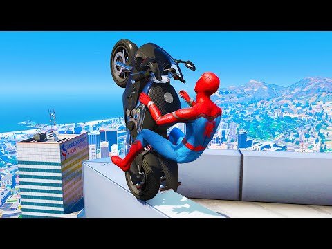 GTA 5 Spiderman Epic Jumps #10 ( Spider-Man Stunts & Fails )