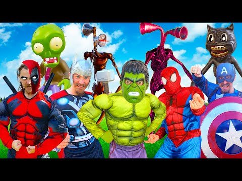 Superheroes In Real Life VS Cartoon Cat, SCP 096, Siren Head | Hulk & Spider-Man Story In Real Life