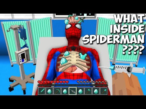 What’s INSIDE THE SPIDERMAN in Minecraft ! SPIDER MAN IN THE HOSPITAL !