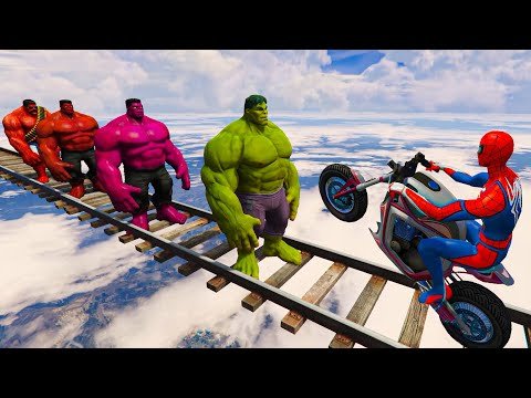 Spider-man ki Hulk par Stunt Race – Spiderman Hulk Parkour Stunt Race Challenge in GTA 5