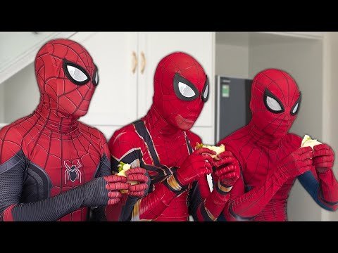 Three SPIDER-MANS Morning Routines | Welcome Black Spider-Man Join Power Team