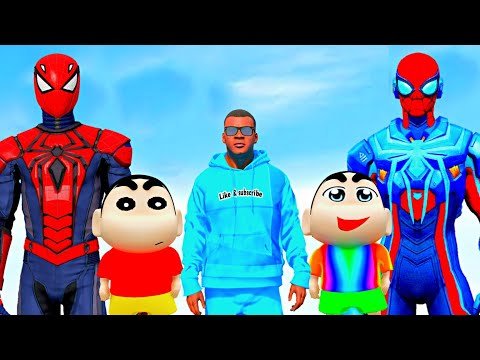 UPGRADING IRON SPIDER TO GOD SPIDER TO SAVE SHINCHAN FROM SIREN HEAD in GTA V | GTA5 AVENGERS