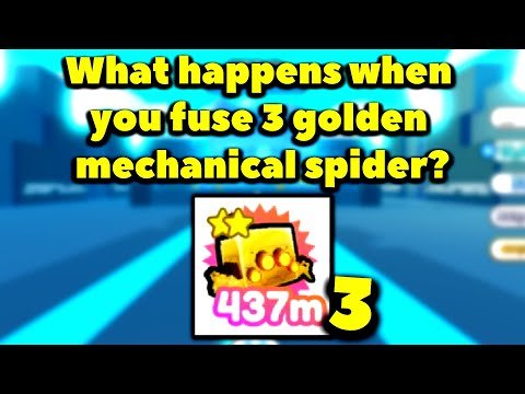 What happens when you fuse 3 golden mechanical spider? (Roblox Pet Simulator X – Steampunk)
