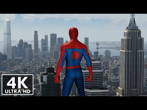 Spider-Man PS5 – Classic Suit Free Roam Gameplay (4K)