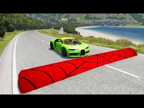 Cars vs Spider Massive Speed Bumps #3 – BeamNG.Drive