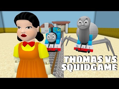 SQUID GAME DOLL vs THOMAS and SPIDER-THOMAS in Minecraft – Coffin Meme – Wait What Meme