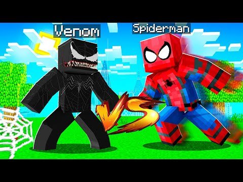 SPIDER MAN vs VENOM in Minecraft!