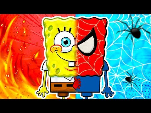 Spongebob Crying Spider Attack And Become Spiderman | SO SAD STORY | SPONGEBOB ANIMATION