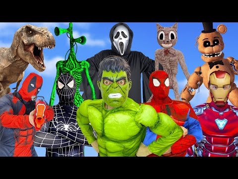 Spider-Man In Real Life Hulk Prank | Superheroes VS Siren Head, Cartoon Cat, SCP