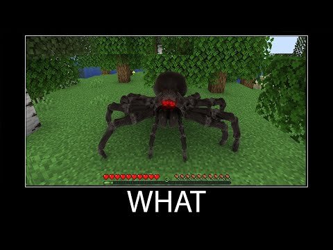 Minecraft wait what meme part 31 realistic minecraft spider