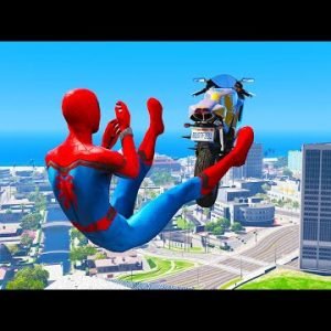 GTA 5 Spiderman Epic Jumps #17 ( Spider-Man Stunts & Fails )
