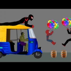 Spider Man Rickshaw Funny Animation – Drawing Cartoons 2