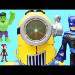 Spider-Man Rescues Imaginext Minions Minion Bot Robot | Marvel’s Spidey And His Amazing Friends