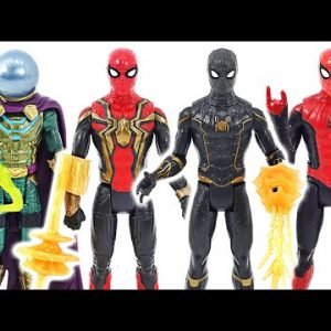 Marvel Spider-Man Mystery Web Gear black and upgraded red, iron suit! | DuDuPopTOY