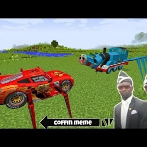 Worm Thomas The Train vs Spider McQueen in Minecraft – Coffin Meme