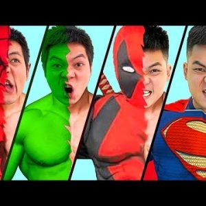 SuperHeroes Transformation: Spider-man vs Hulk Vs Ironman vs Captain Funny Short Film