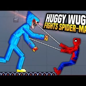 Huggy Wuggy Tries to EAT Spider-Man – People Playground Gameplay