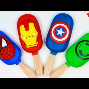 Ice cream Superheroes Spider man, Hulk, Captain America, Iron Man with clay 🧟 Polymer Clay Tutorial