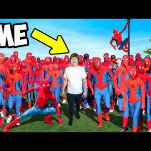 I Hired 50 Real Life Spider-Man!