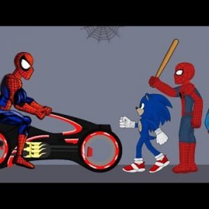 Spider man vs Sonic Funny Animation – Drawing Cartoons 2