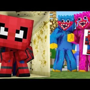 Monster School : Poor Spider Man vs Good Huggy Wuggy Family – Sad Story – Minecraft Animation FLfi21