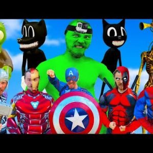 Superheroes & SPIDER-MAN Epic Battle Siren Head | Huggy Wuggy n Real Life | Hulk in Squid Game