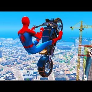 GTA 5 Spiderman Epic Jumps #22 ( Spider-Man Stunts & Fails )