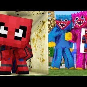 Monster School : Poor Spider Man vs Good Huggy Wuggy Family – Sad Story – Minecraft Animation dg12