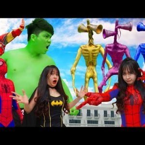 SPIDER-MAN Day In Real Life | Hulk Prank | Superheroes VS Siren Head, Cartoon Cat, SCP #888