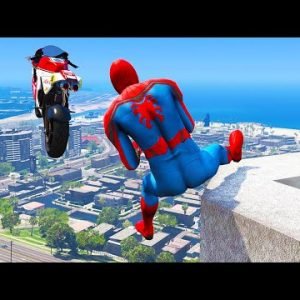 GTA 5 Spiderman Epic Jumps #23 ( Spider-Man Stunts & Fails )