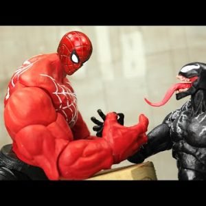 Spider-man vs Venom Battle on Wrestling Hands In Spider-verse | Figure Stop Motion