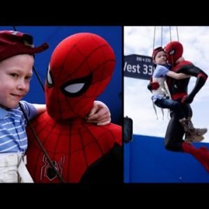 ‘Spider-Man’ Invites Boy Who Saved Sister From Dog Attack to Film Set