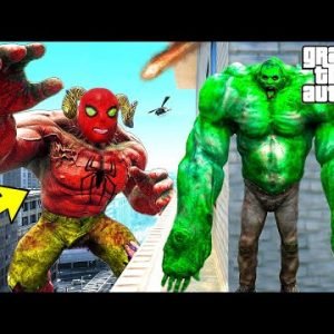 “RED GOD SPIDER HULK” Become More Powerful and Defeat “ZOMBIE HULK” || GTA5 Avengers