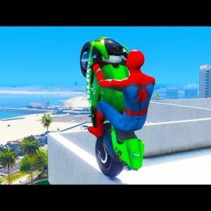 GTA 5 Spiderman Epic Jumps #25 ( Spider-Man Stunts & Fails )