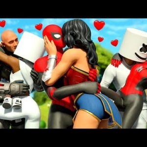 WHO’S A BETTER KISSER – Spider-Man’s KISSING COMPITITION… Fortnite