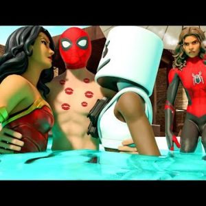 GIRLS can’t STOP KISSING SPIDER-MAN… Fortnite