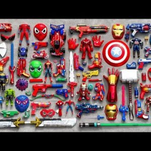 Looking for Different Model Spider Man Action Series Guns & Equipment, Infinity Stone, Thor Mjollnir