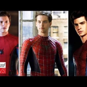 Tom Holland, Andrew Garfield & Tobey Maguire Recreate the Iconic Spider-Man Meme | THR News