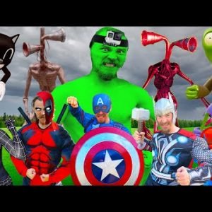 SPIDER-MAN Storys In Real Life | Angry HULK GoPro | SUPERHEROES VS Team Siren Head, Cartoon Cat